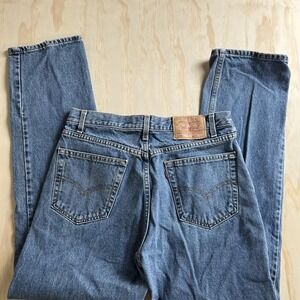 Vintage 90s Levis 505 Jeans Mens Medium Wash Blue Regular Straight 34x32 Denim